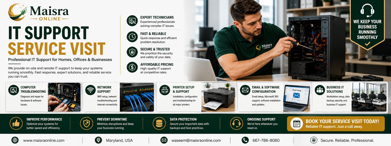 Professional IT Support Service Visit
